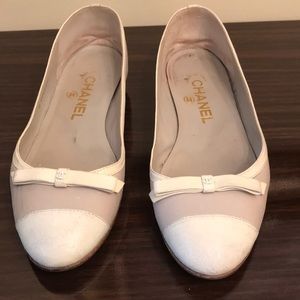 Chanel bow tie flats